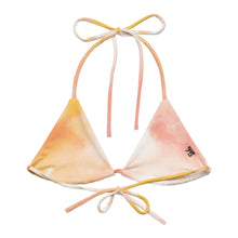All-over print recycled string bikini top