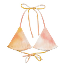 All-over print recycled string bikini top