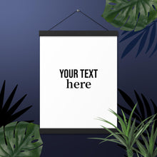 Poster with hangers