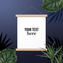 Poster with hangers