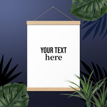 Poster with hangers