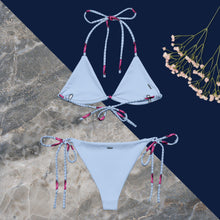 All-over print recycled string bikini
