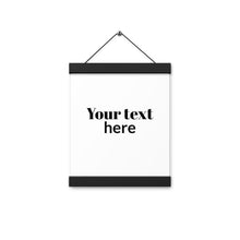 Cartaz com ganchos