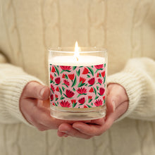 Glass jar soy wax candle