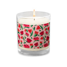 Glass jar soy wax candle