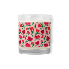 Glass jar soy wax candle
