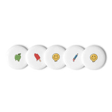 Set of pin buttons